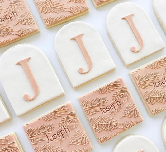 Initial letter cookie stamp and cutter