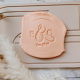 Initials Wedding Cookie Embosser Stamp
