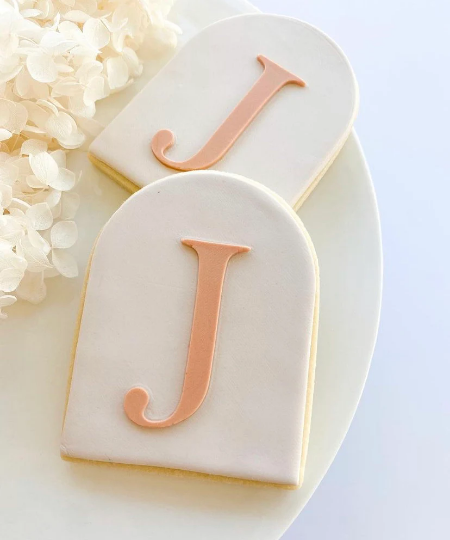 Initial letter cookie stamp and cutter