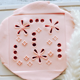 Broderie Lace Pattern Cookie Stamp and Mini cutters