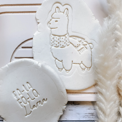 Fala fala Llama Cookie Stamp and Cutter