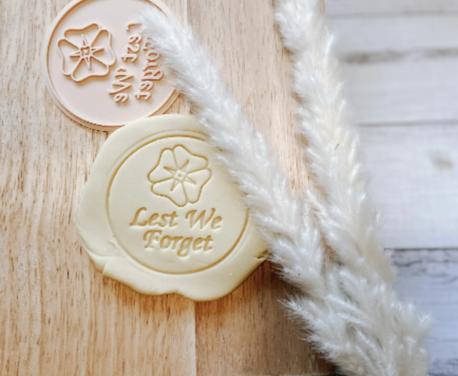 Lest We Forget ANZAC Day Cookie Embosser Stamp