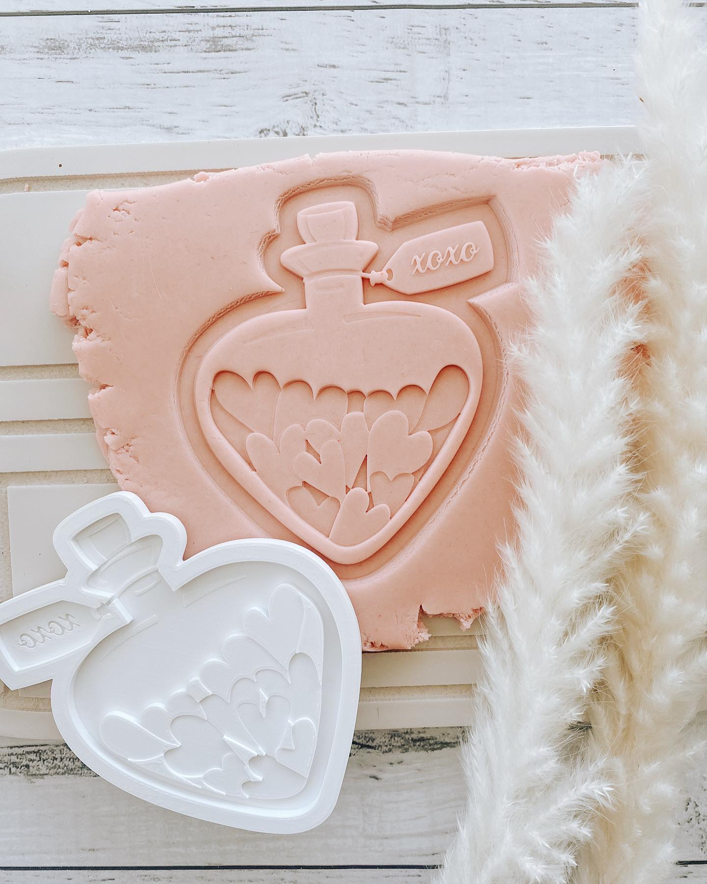 Cupid's love potion bottle stamp and cutter