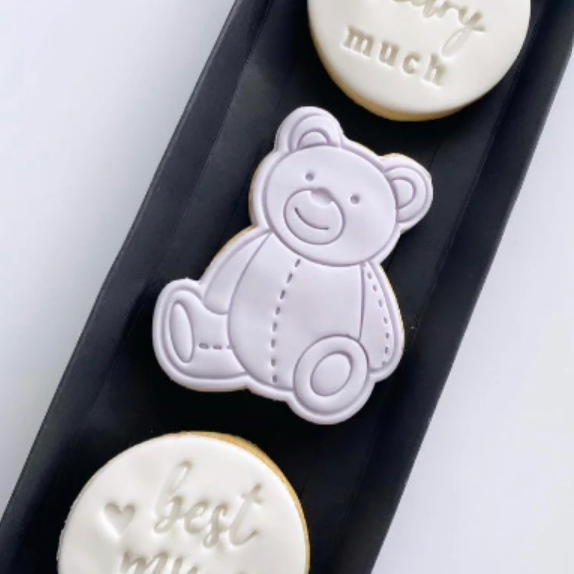 Love you beary much set of two cookie embossers