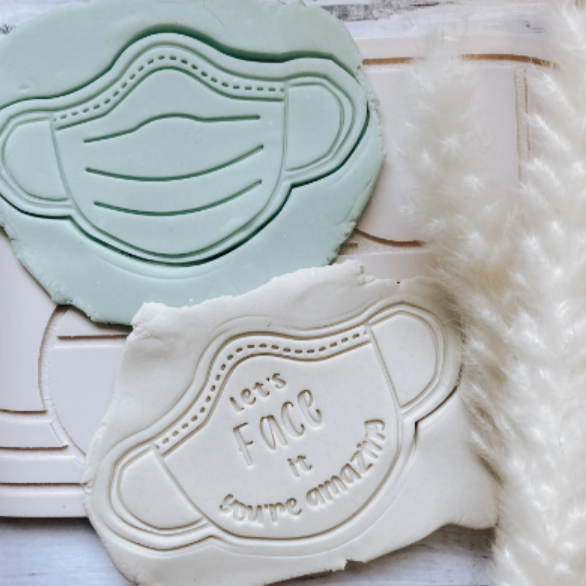 Mask set of two embossers and cutter