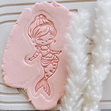 Princess mermaid cookie stamp and cutter EMBOSSER OR DEBOSSER and cutter