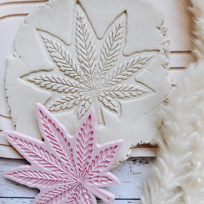 Marijuana Leaf Cookie Debossers and Cutter