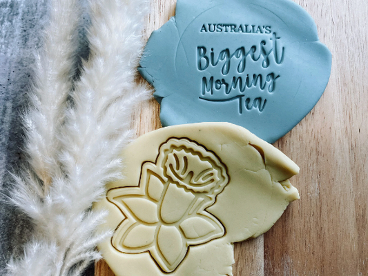 Australia’s Biggest Morning tea STANDARD or MINI set of two cookie embosser and cutter