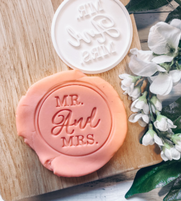 Mr and Mrs Cookie Stamp Fondant Embosser