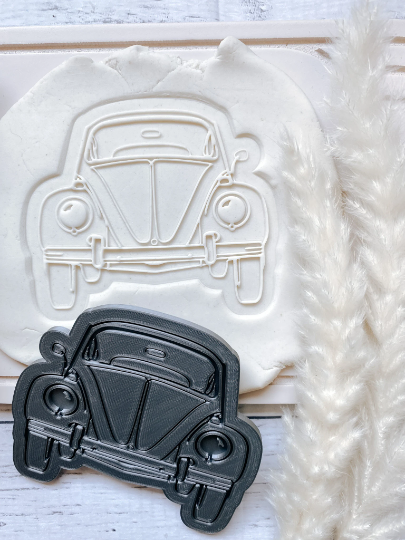 Classic Car Rear View Cookie Stamp and Cutter