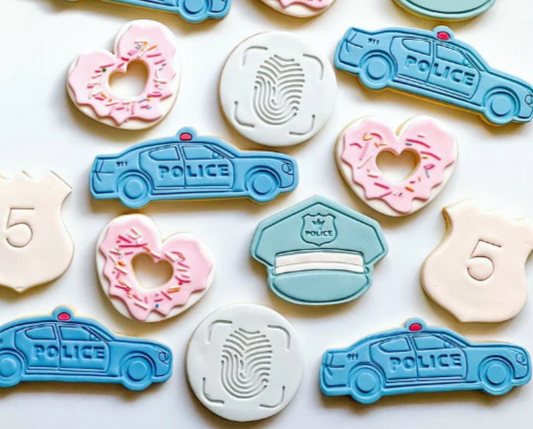 Police themed Cookie Embossers set of 4