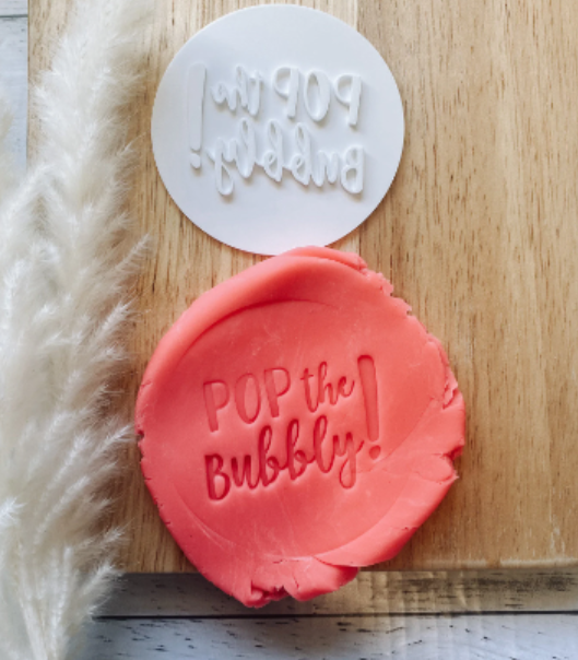 Pop the Bubbly Cookie Stamp Embosser Celebrations