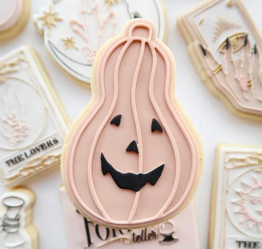 Pumpkins set of 2 cookie stamps and cutters