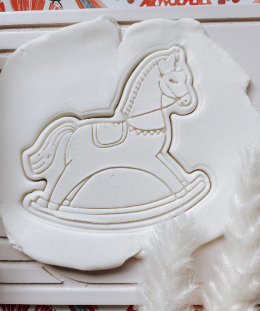 Rocking Horse Cookie Embosser and Cutter