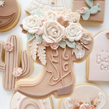 Shania- Cowgirl boot with Florals Cookie Stamp and Cutter