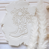 Shania- Cowgirl boot with Florals Cookie Stamp and Cutter