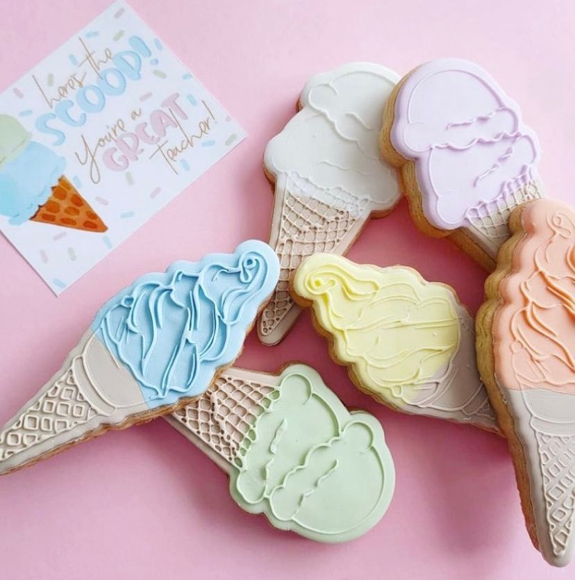 Icecream scoop OR soft serve stamp and cutter