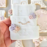 Stacked Suitcases Debosser Cookie Stamp and Cutter