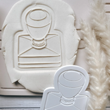 Postage stamp cookie debosser and cutter