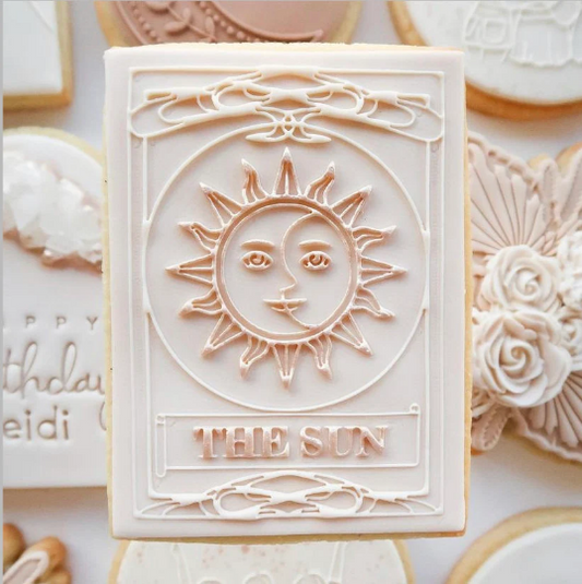 THE SUN tarot card cookie debosser and cutter