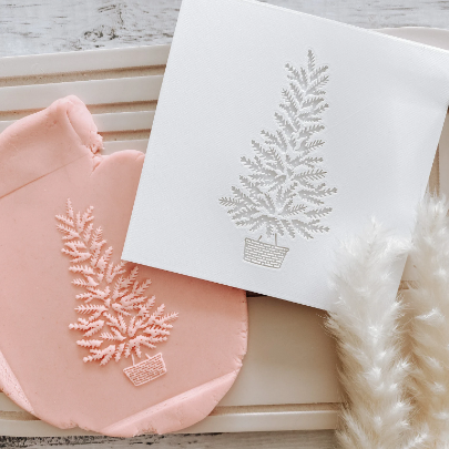 Christmas Tree stamp and triangular shaped cutter