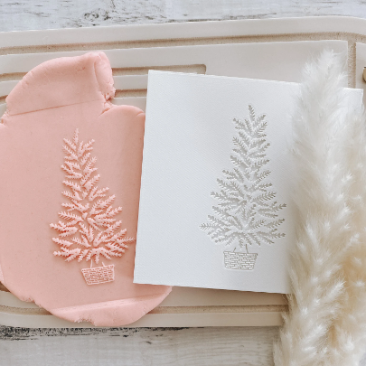 Christmas Tree stamp and triangular shaped cutter