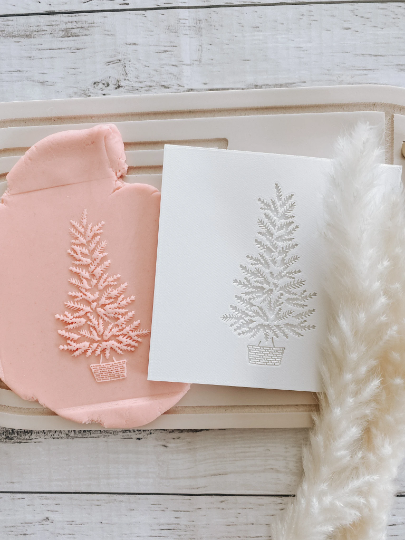 Christmas Tree stamp and triangular shaped cutter