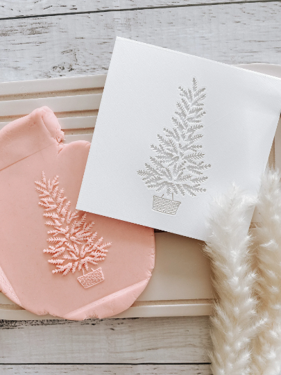 Christmas Tree stamp and triangular shaped cutter