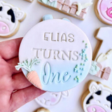 Turns ONE embosser cookie stamp