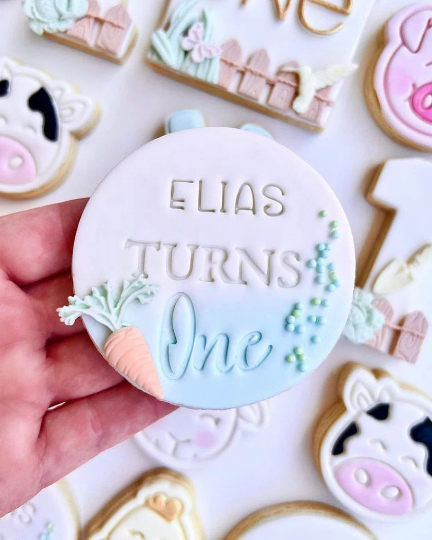 Turns ONE embosser cookie stamp