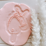 Unicorn toy cookie stamp and cutter