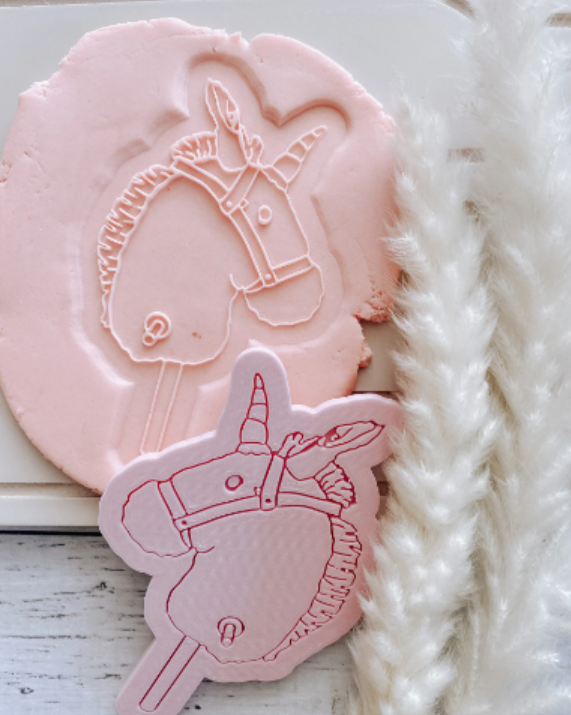 Unicorn toy cookie stamp and cutter