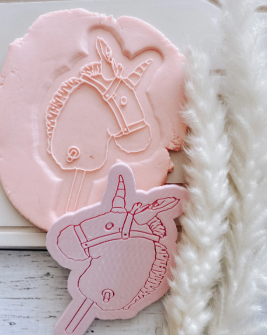 Unicorn toy cookie stamp and cutter