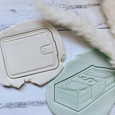 Wallet and Cash embosser set of 2 with cutters