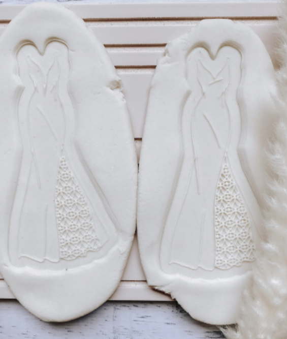 Wedding dress with lace bottom Cookie Stamp and Cutter