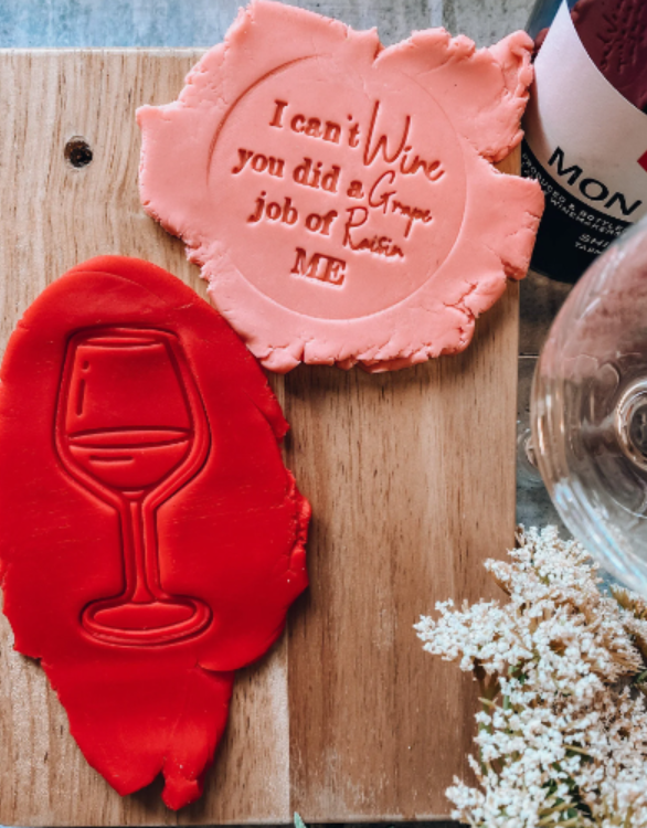 Wine Cookie Set of two Embossers Mother’s/ Father's Day design