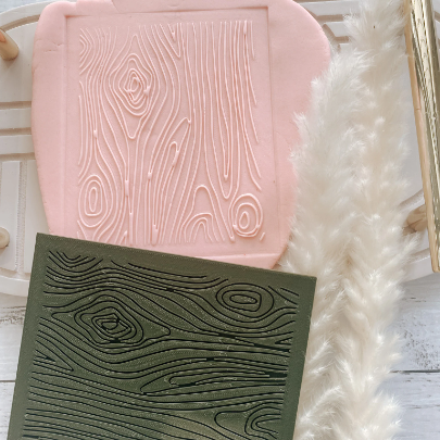Wooden Grain Pattern Plate Cookie/ Fondant stamp